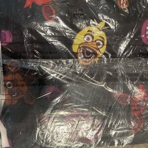 5 night at Freddy’s Black Graphic T-Shirt with Colorful Characters